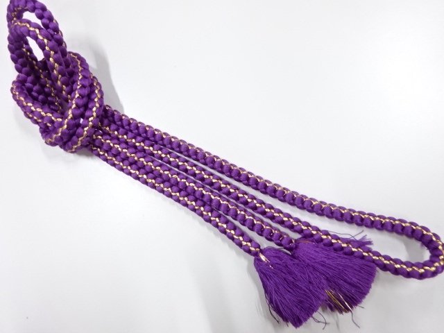 JAPANESE KIMONO / HAND-TIED OBIJIME CORD